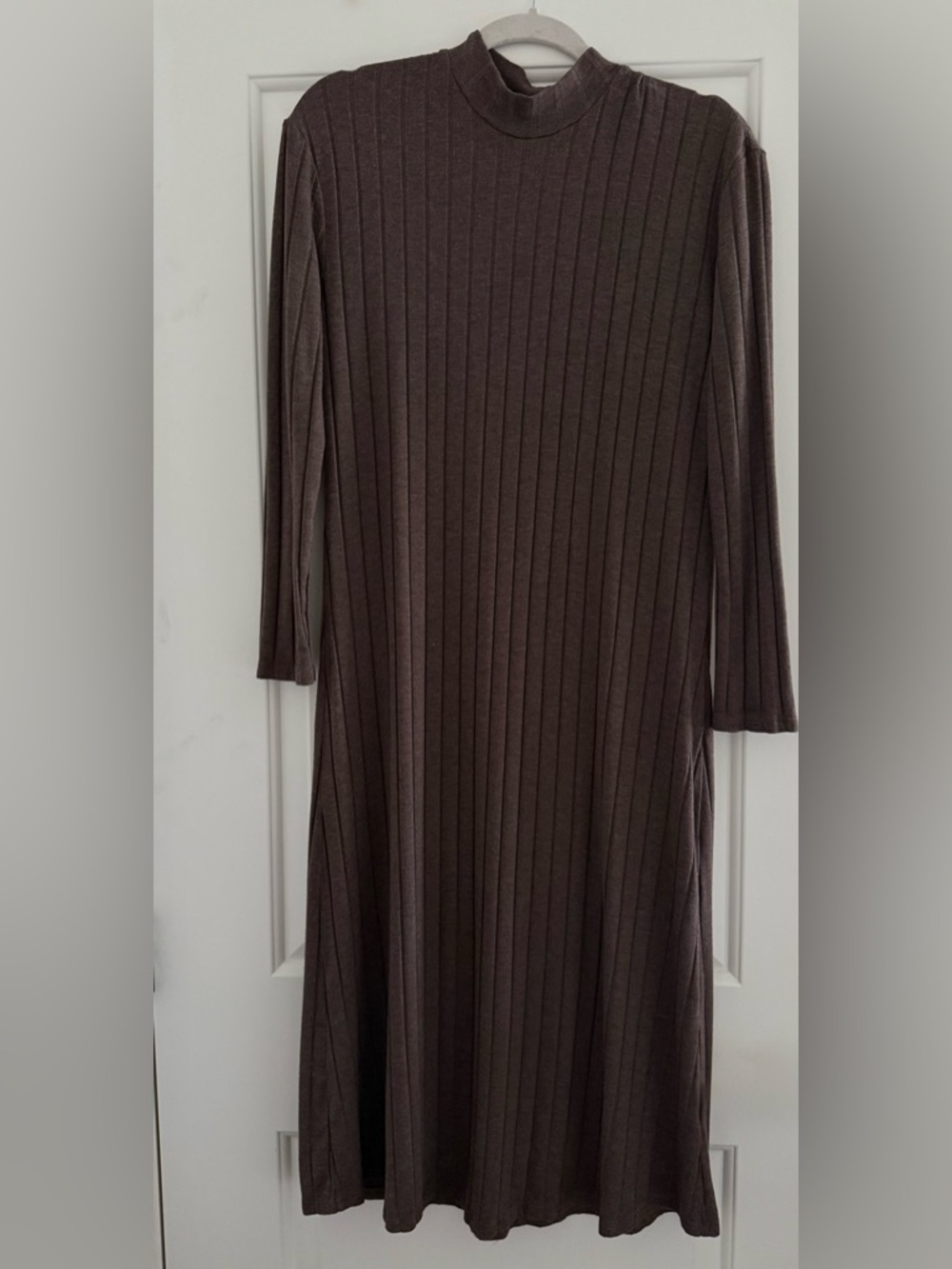 MNG brown long sweater dress